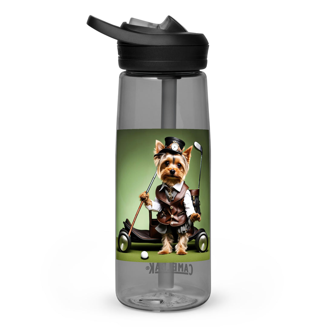 Yorkshire Terrier Golfer- Sports water bottle v4