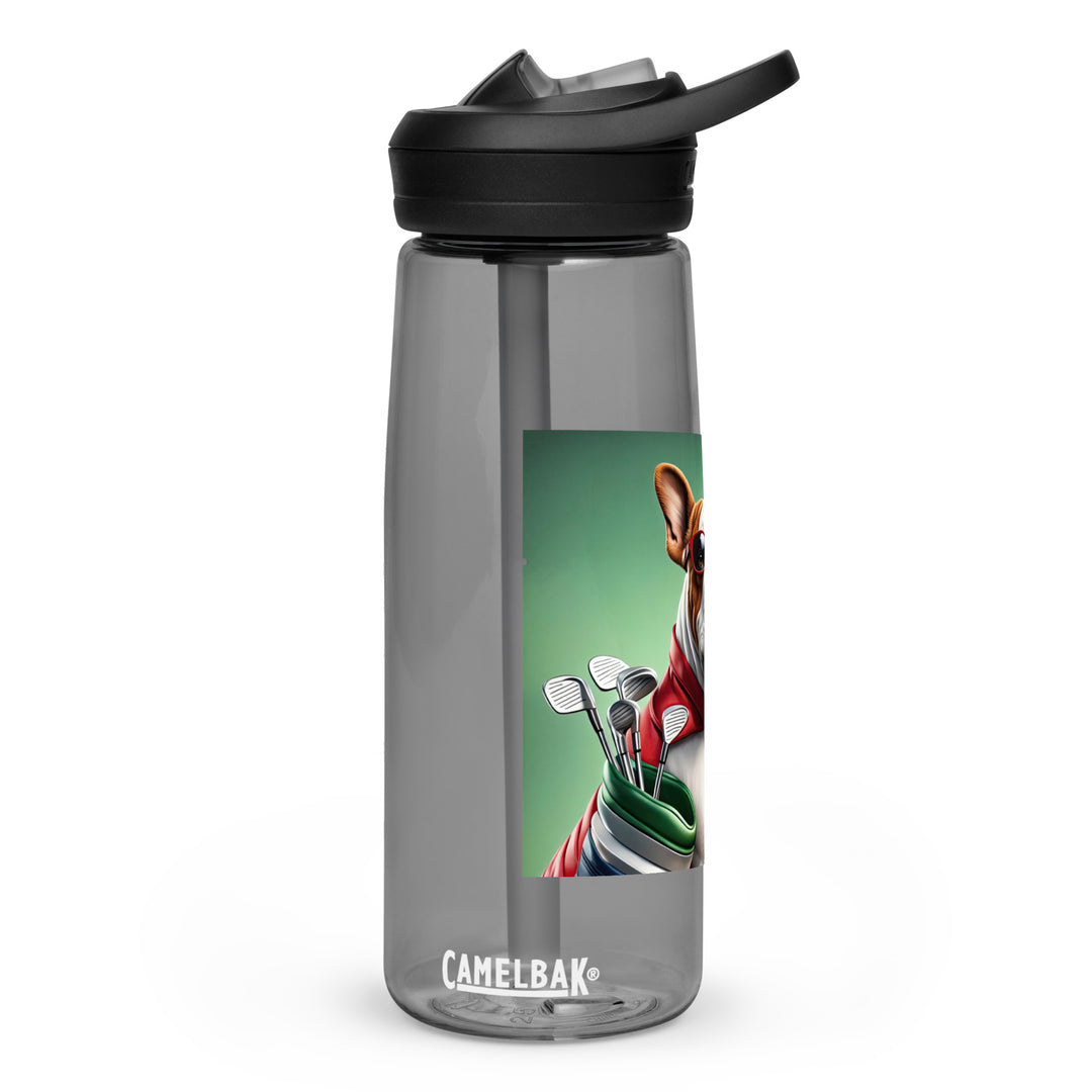 Bulldog Golfer- Sports water bottle v2