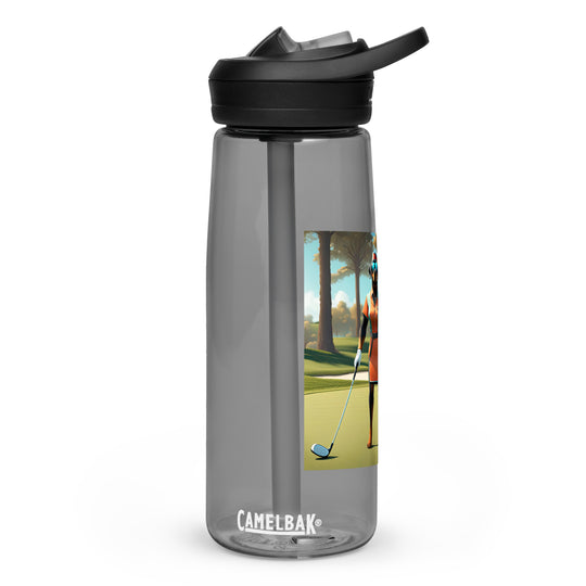 Rottweiler Golfer- Sports water bottle v4