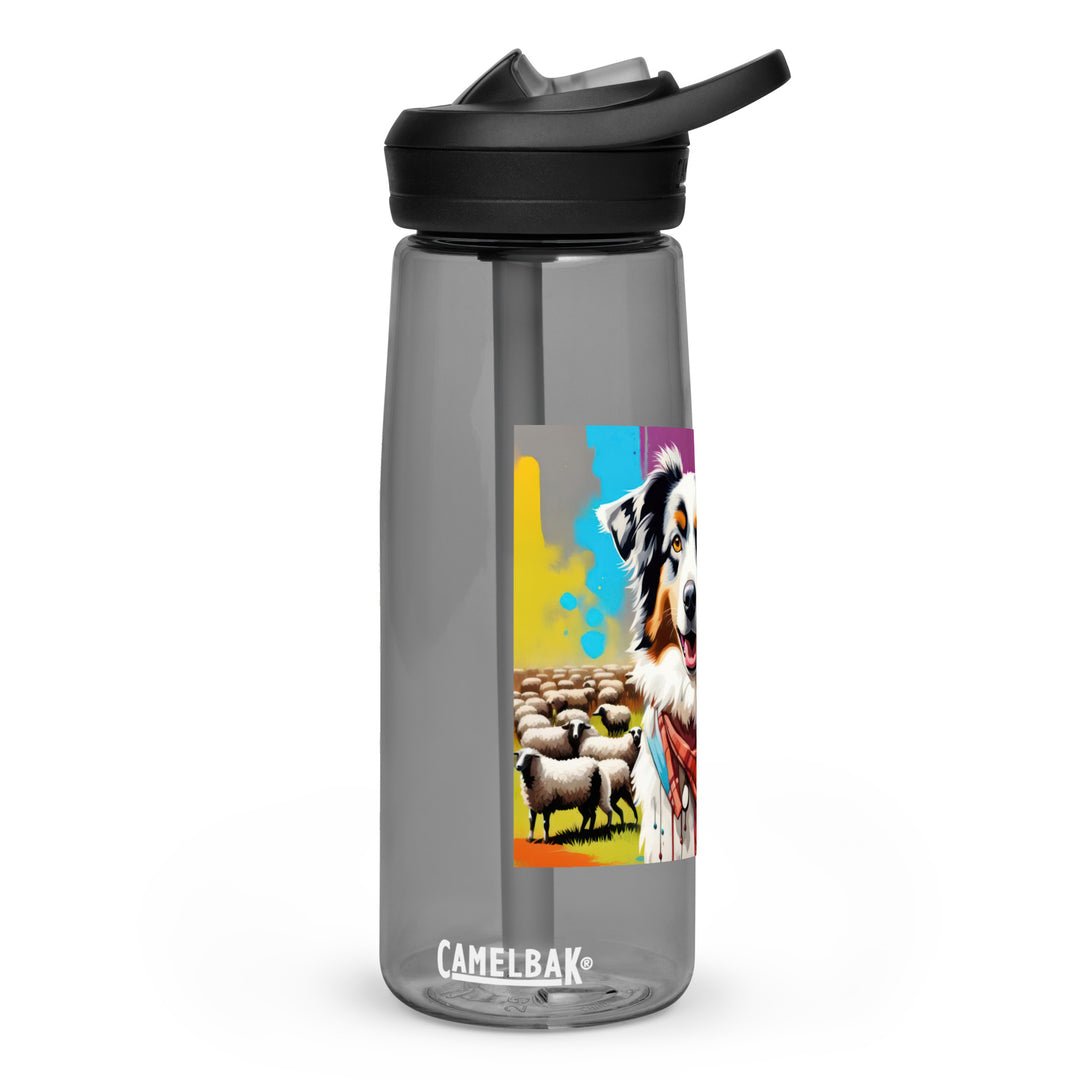 Australian Shepherd- Sports water bottle v3