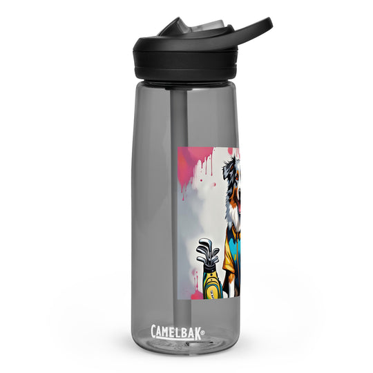 Australian Shepherd Golfer- Sports water bottle v3