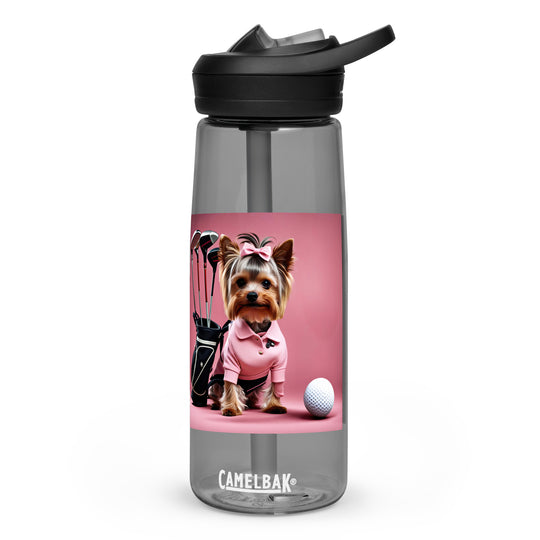 Yorkshire Terrier Golfer- Sports water bottle