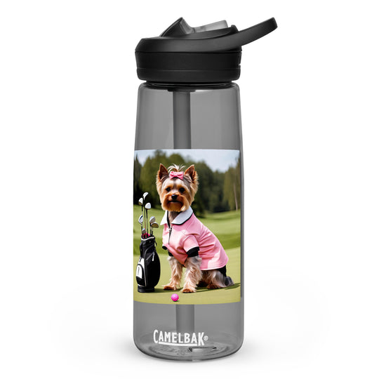 Yorkshire Terrier Golfer- Sports water bottle v2