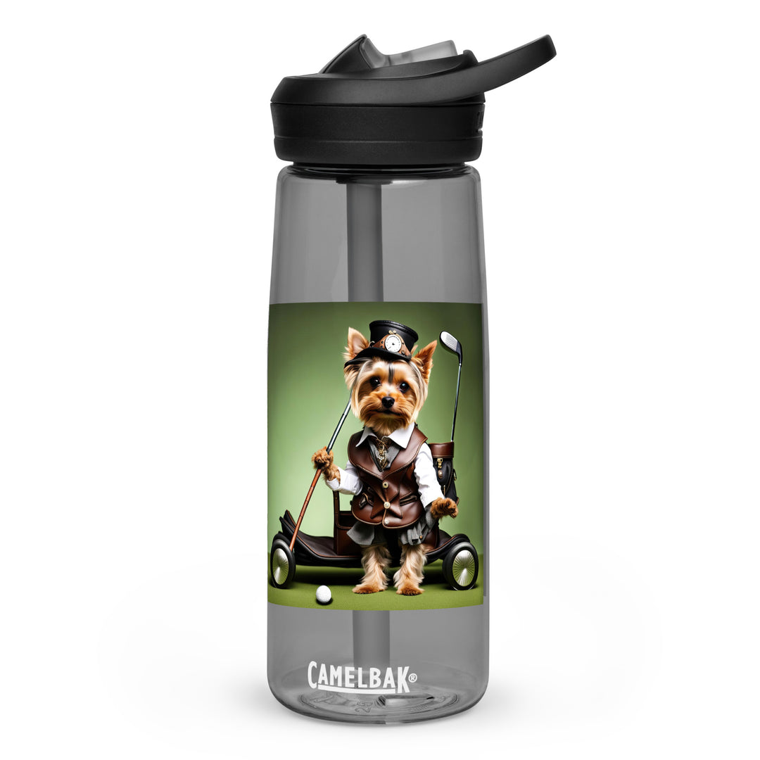 Yorkshire Terrier Golfer- Sports water bottle v4