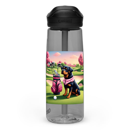 Rottweiler Golfer- Sports water bottle