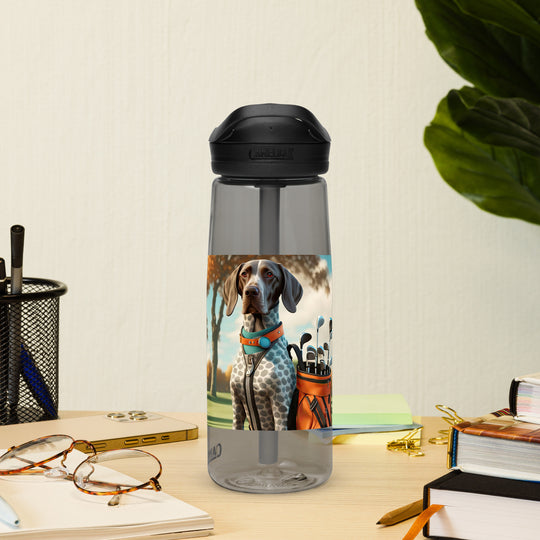 German Shorthaired Pointer Golfer- Sports water bottle