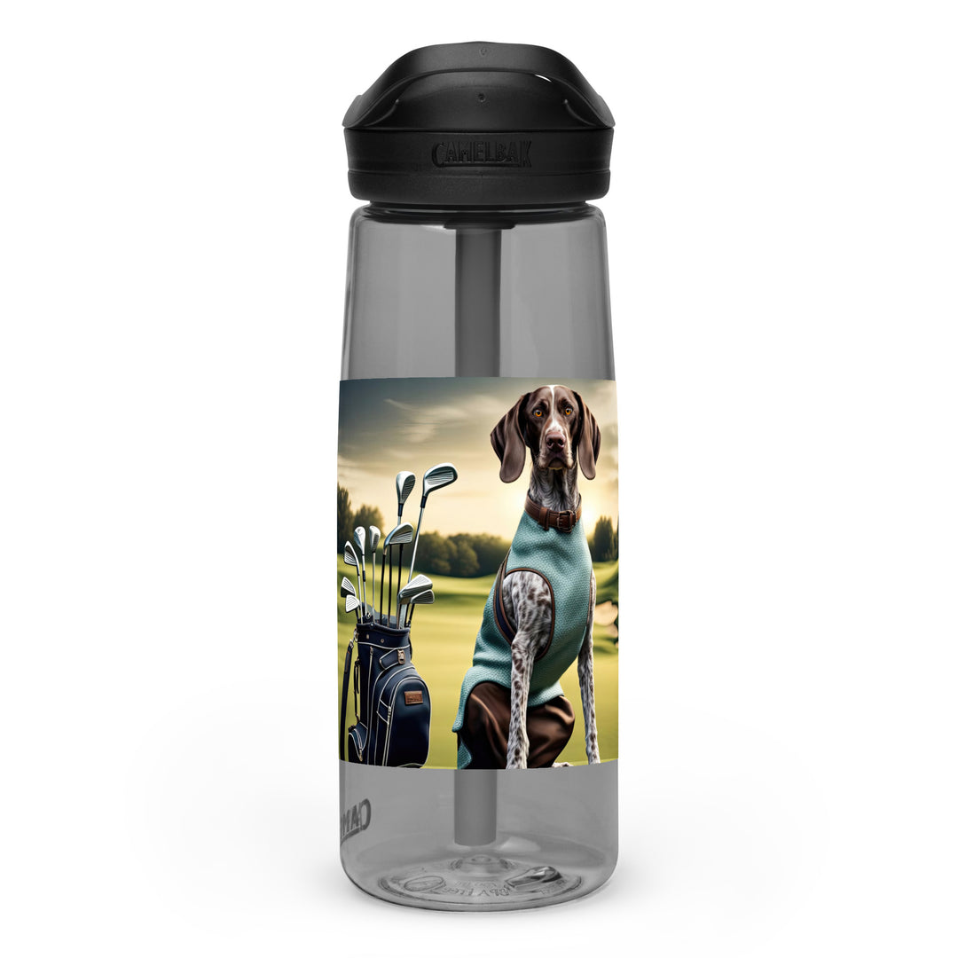 German Shorthaired Pointer Golfer- Sports water bottle v2