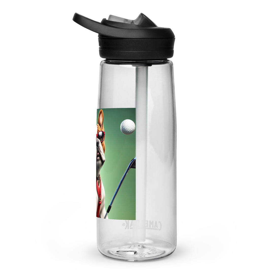 Bulldog Golfer- Sports water bottle v2