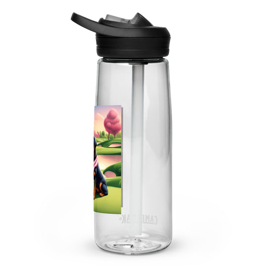 Rottweiler Golfer- Sports water bottle v2