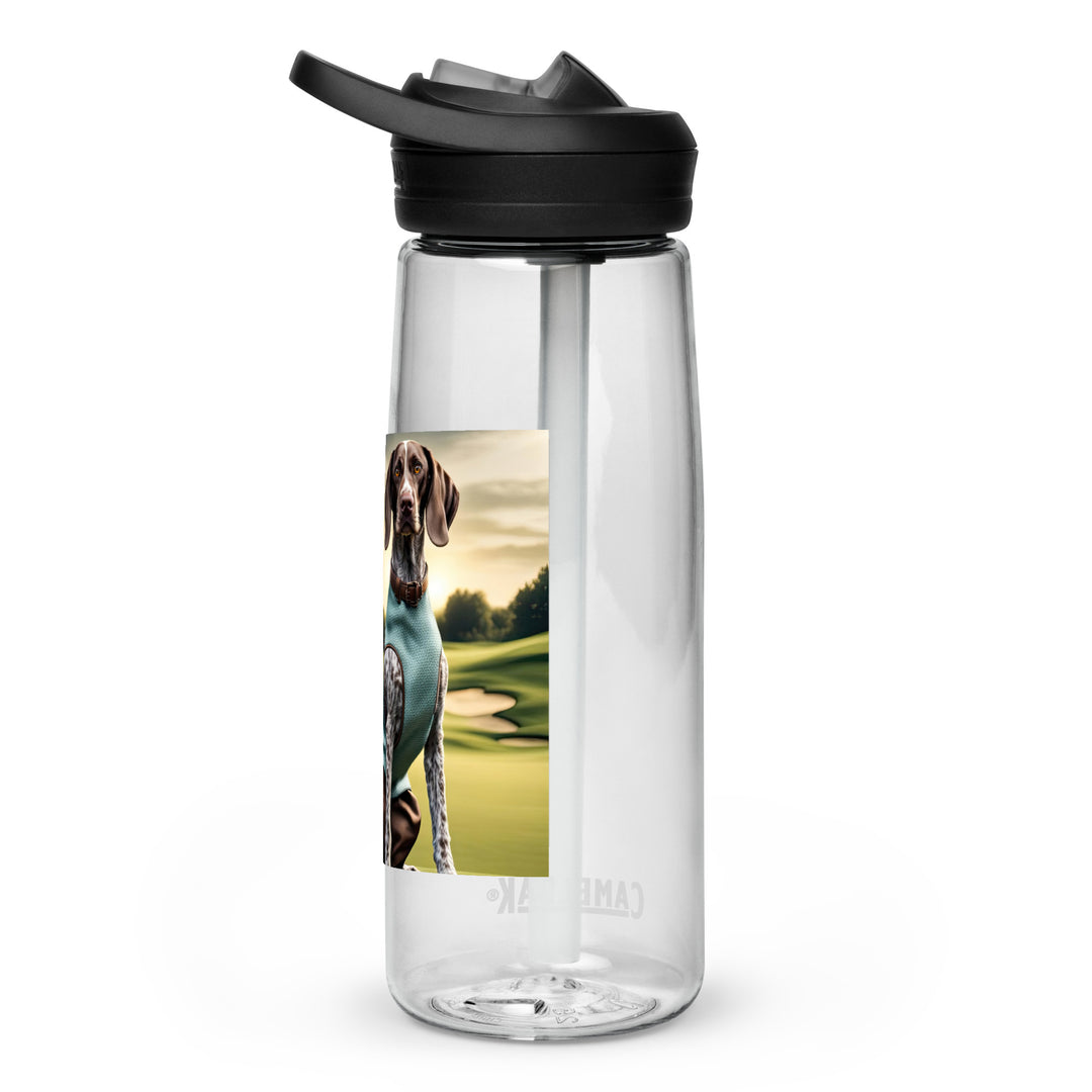 German Shorthaired Pointer Golfer- Sports water bottle v2