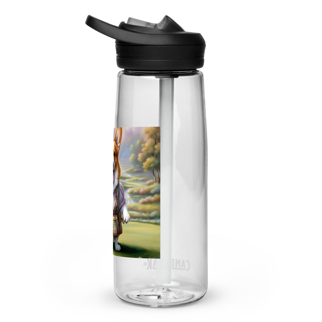 Pembroke Welsh Corgi Golfer- Sports water bottle v3