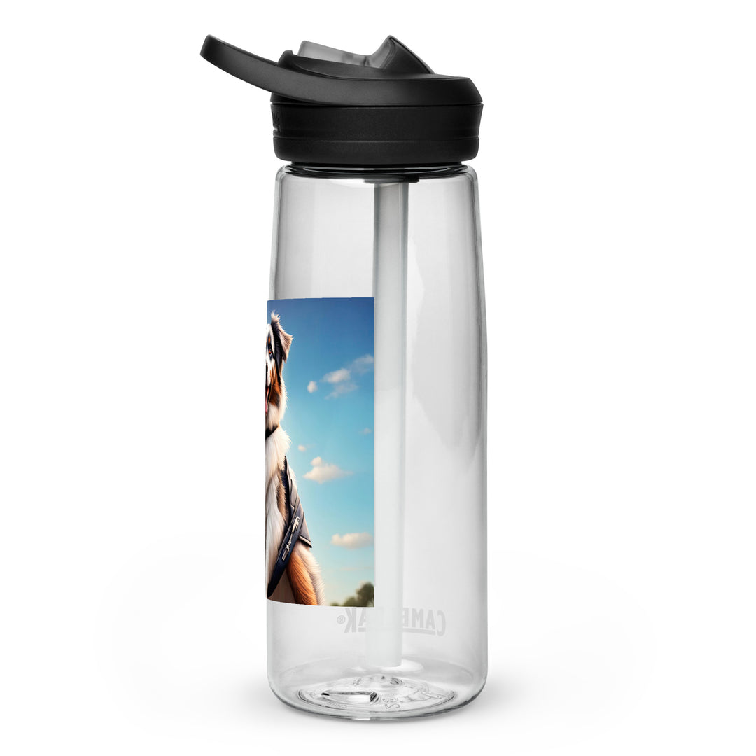 Australian Shepherd Golfer- Sports water bottle