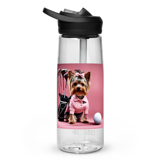 Yorkshire Terrier Golfer- Sports water bottle