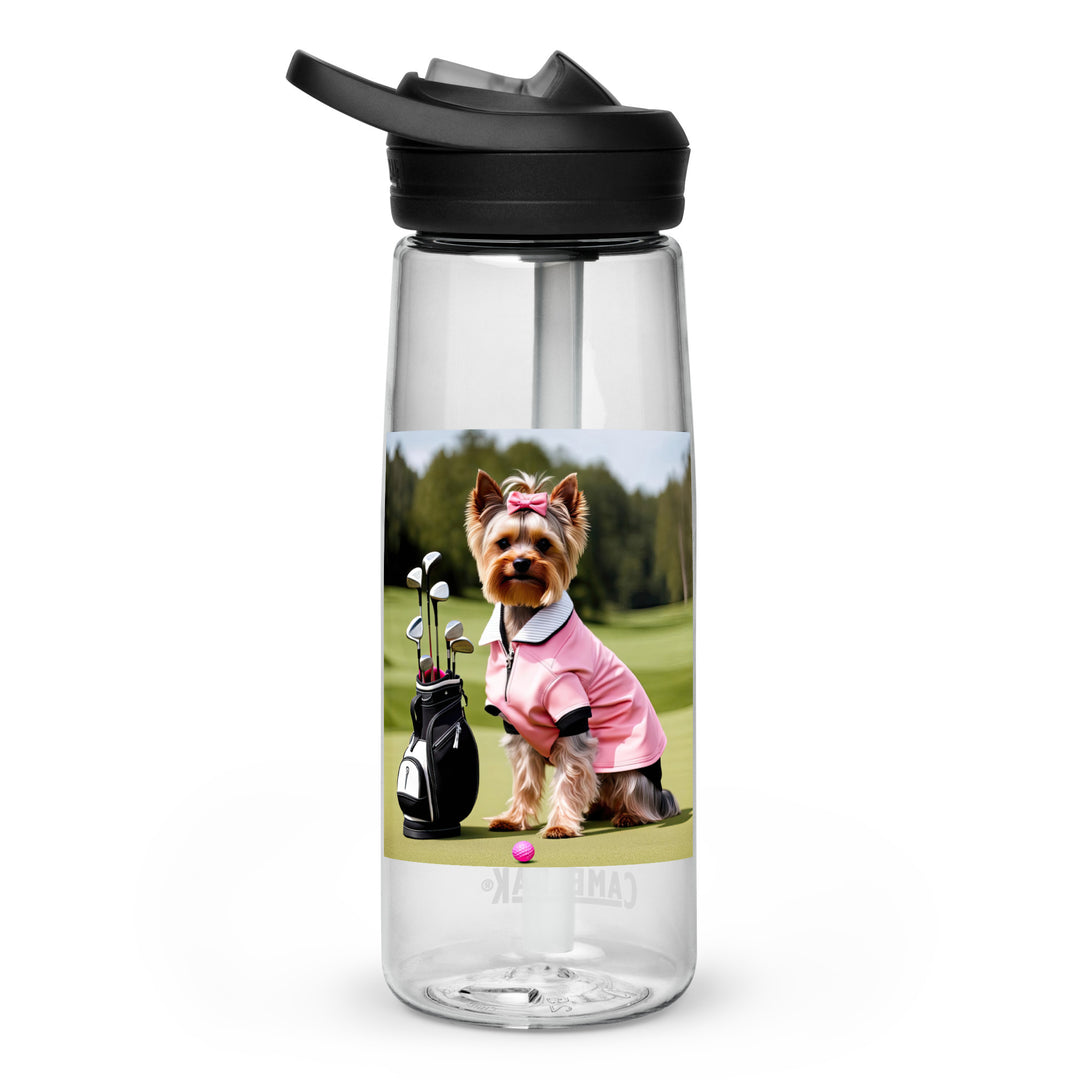 Yorkshire Terrier Golfer- Sports water bottle v2