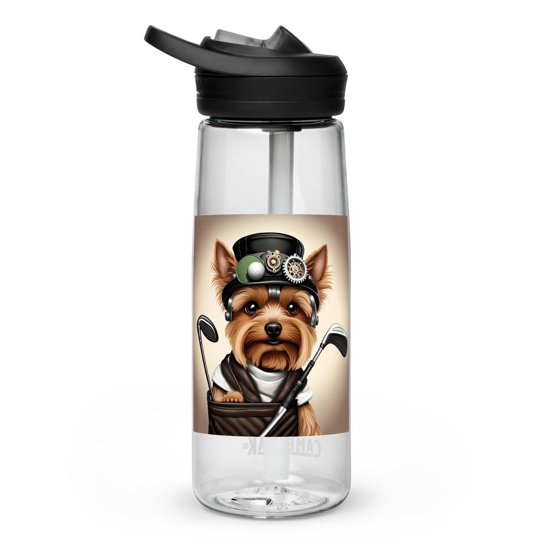 Yorkshire Terrier Golfer- Sports water bottle v3