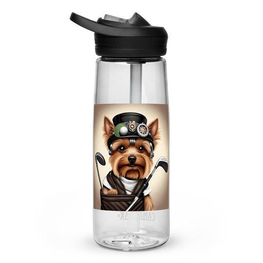 Yorkshire Terrier Golfer- Sports water bottle v3