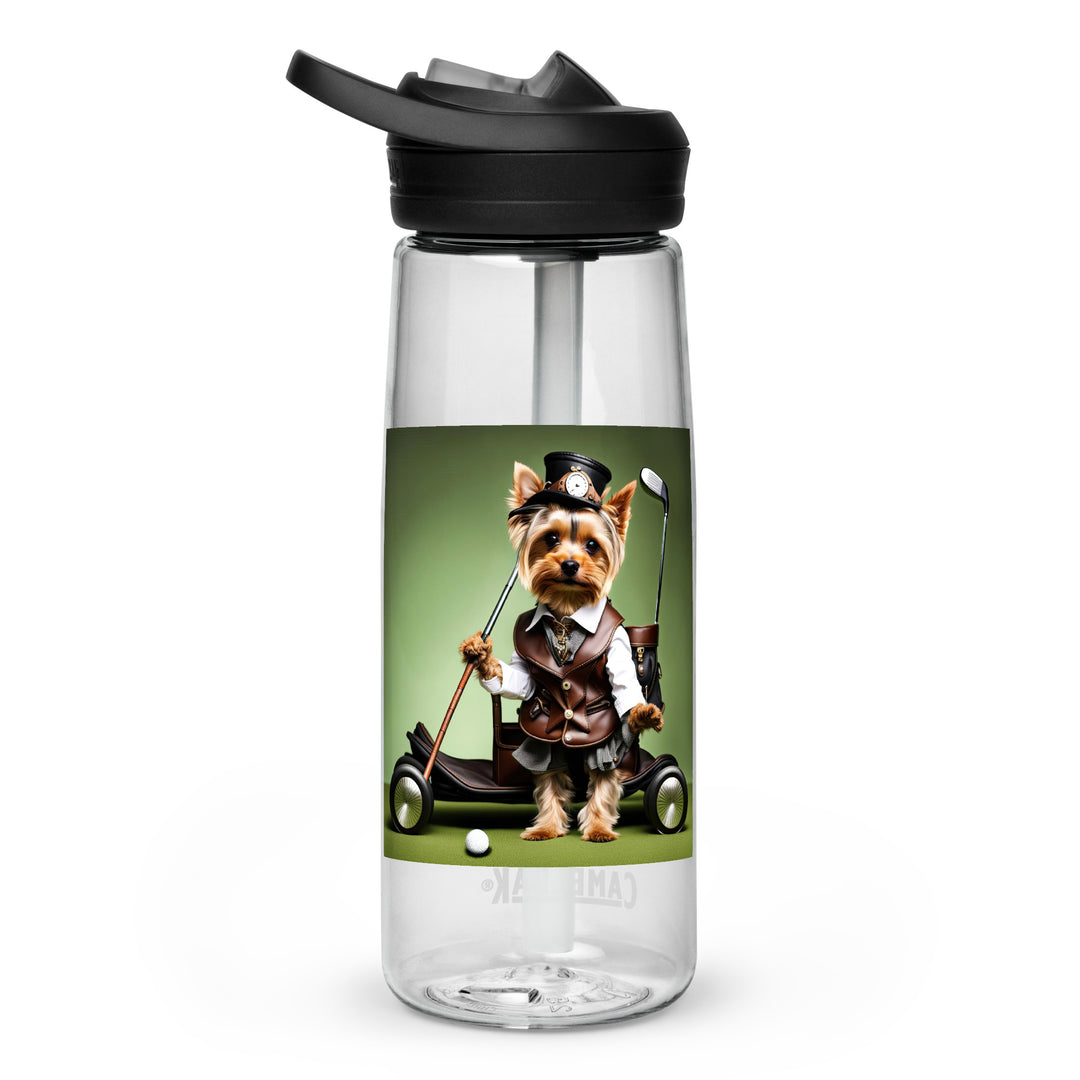 Yorkshire Terrier Golfer- Sports water bottle v4