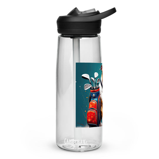 Bulldog Golfer- Sports water bottle