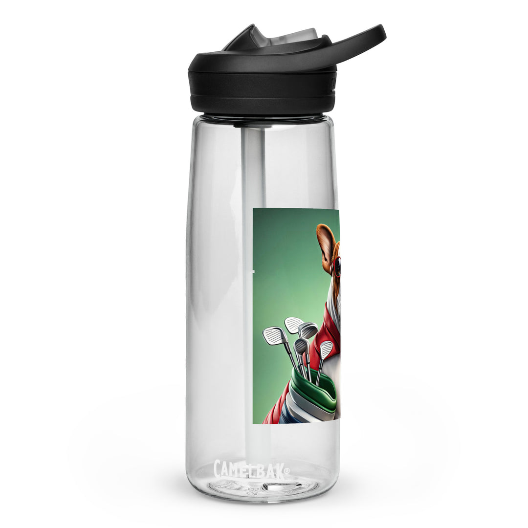 Bulldog Golfer- Sports water bottle v2