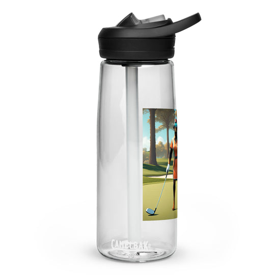 Rottweiler Golfer- Sports water bottle v4