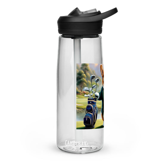 Pembroke Welsh Corgi Golfer- Sports water bottle v4
