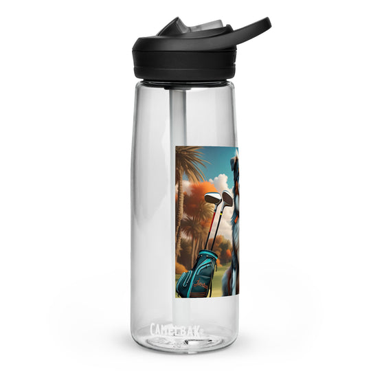 Australian Shepherd Golfer- Sports water bottle v2