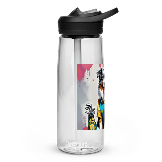 Australian Shepherd Golfer- Sports water bottle v3