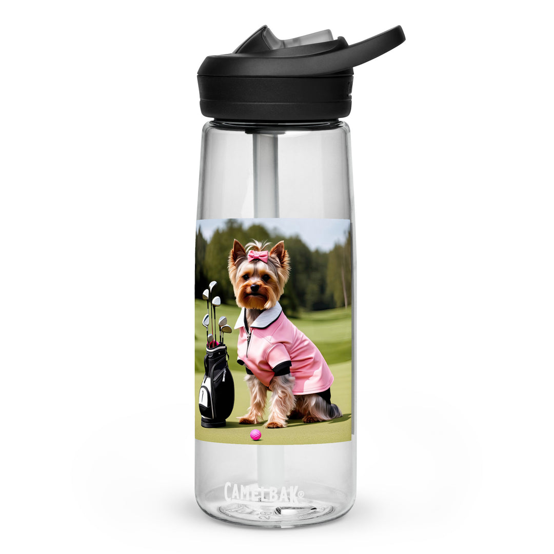 Yorkshire Terrier Golfer- Sports water bottle v2