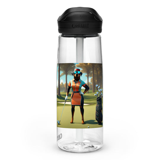 Rottweiler Golfer- Sports water bottle v4