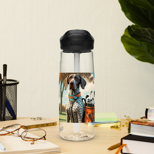 German Shorthaired Pointer Golfer- Sports water bottle