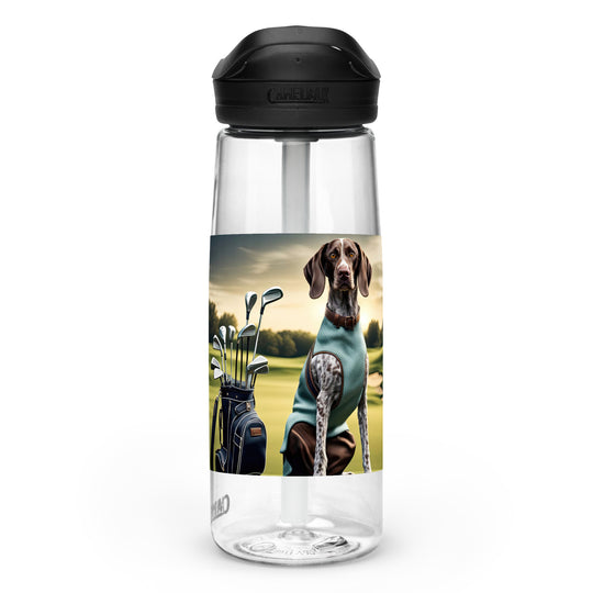 German Shorthaired Pointer Golfer- Sports water bottle v2