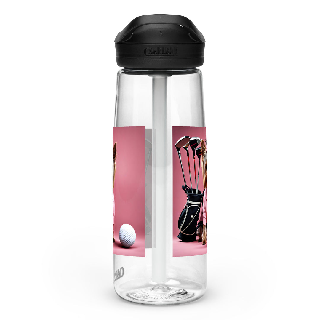 Yorkshire Terrier Golfer- Sports water bottle