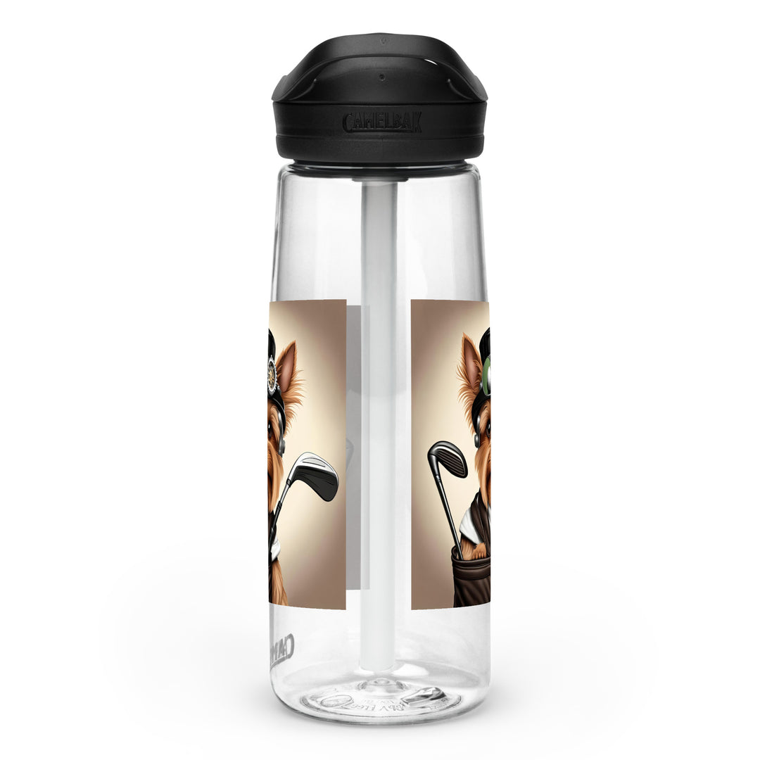 Yorkshire Terrier Golfer- Sports water bottle v3