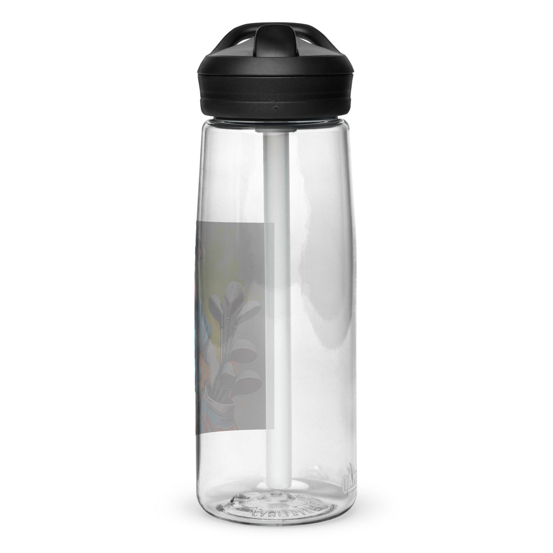 Bulldog Golfer- Sports water bottle v3