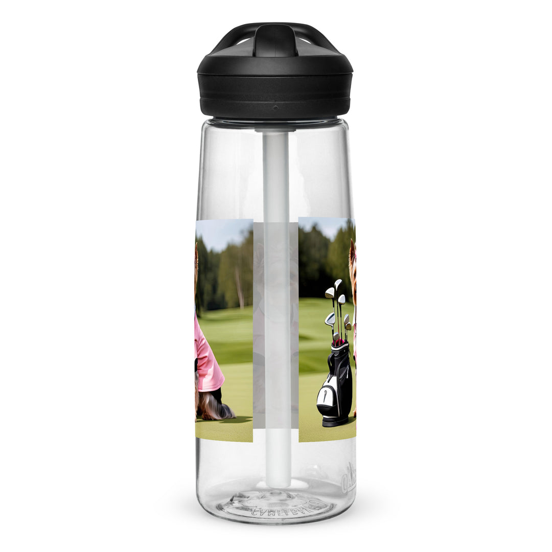 Yorkshire Terrier Golfer- Sports water bottle v2
