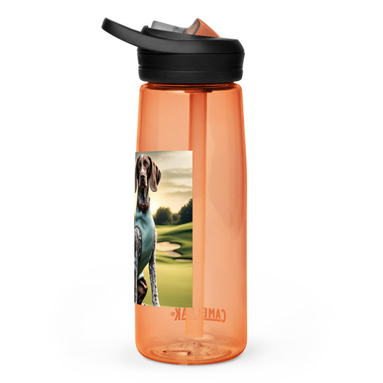 German Shorthaired Pointer Golfer- Sports water bottle v2