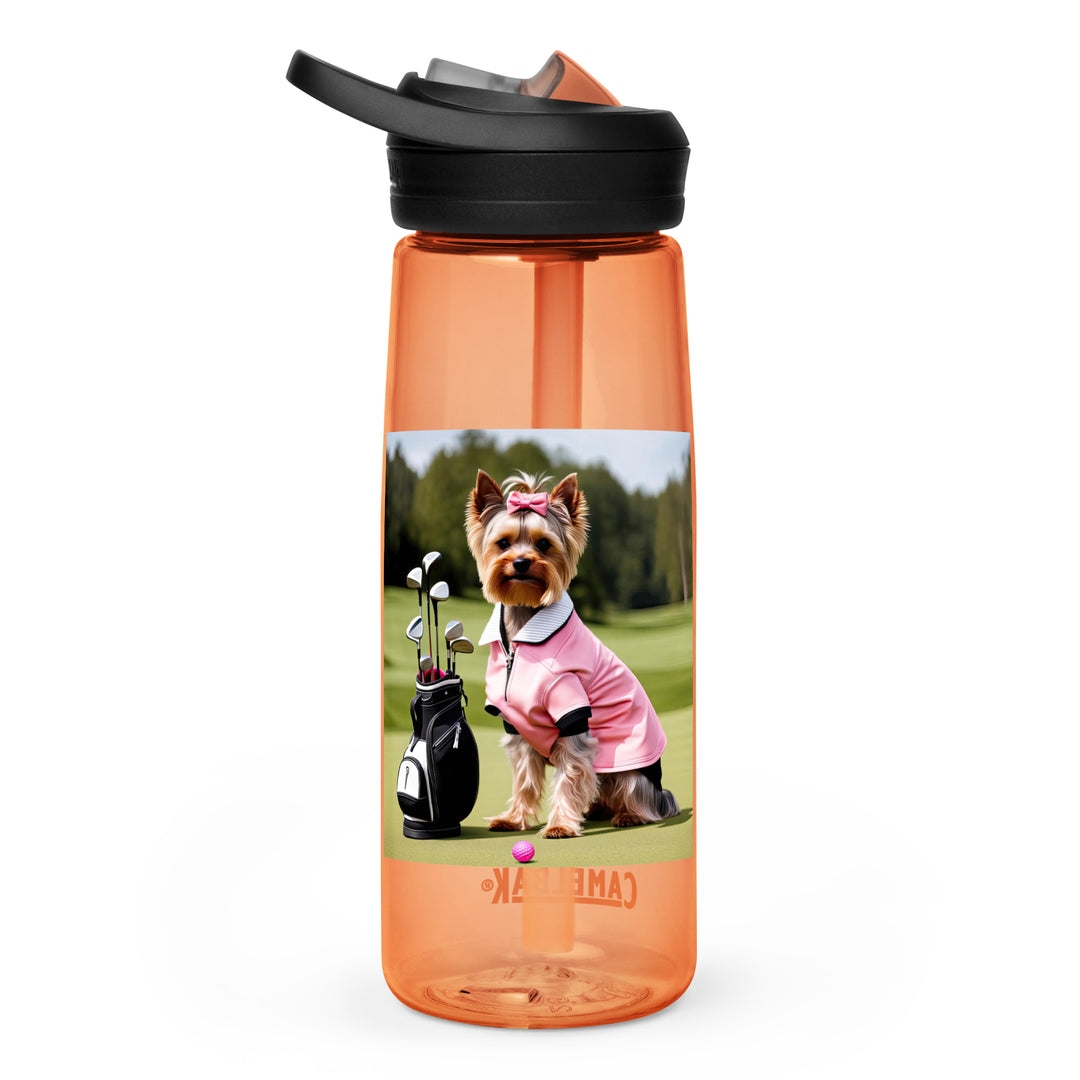 Yorkshire Terrier Golfer- Sports water bottle v2