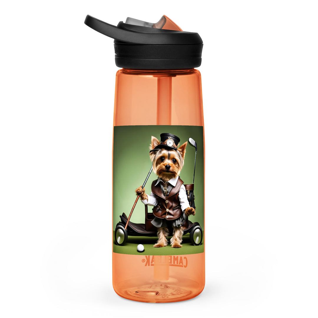 Yorkshire Terrier Golfer- Sports water bottle v4