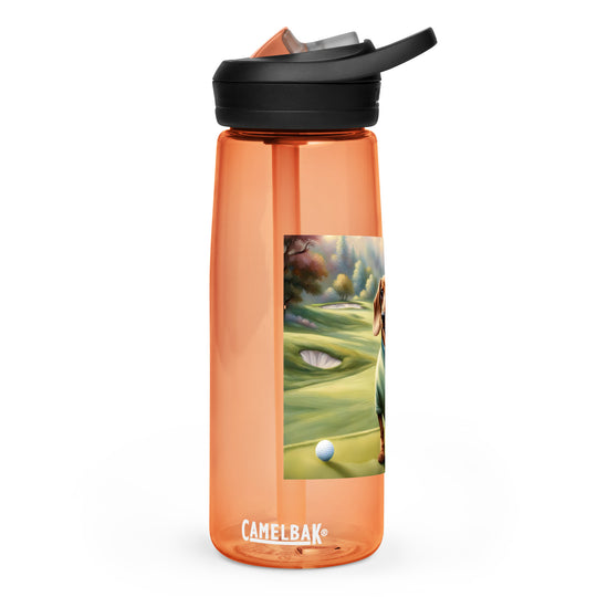 Dachshund Golfer- Sports water bottle