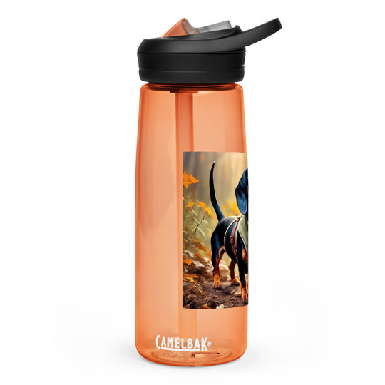 Dachshund Golfer- Sports water bottle v3