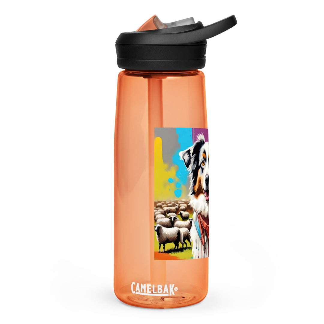 Australian Shepherd- Sports water bottle v3