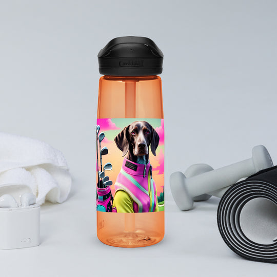 German Shorthaired Pointer Golfer- Sports water bottle v3