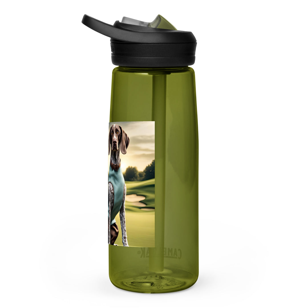 German Shorthaired Pointer Golfer- Sports water bottle v2