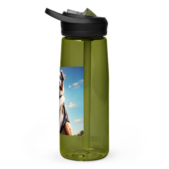 Australian Shepherd Golfer- Sports water bottle