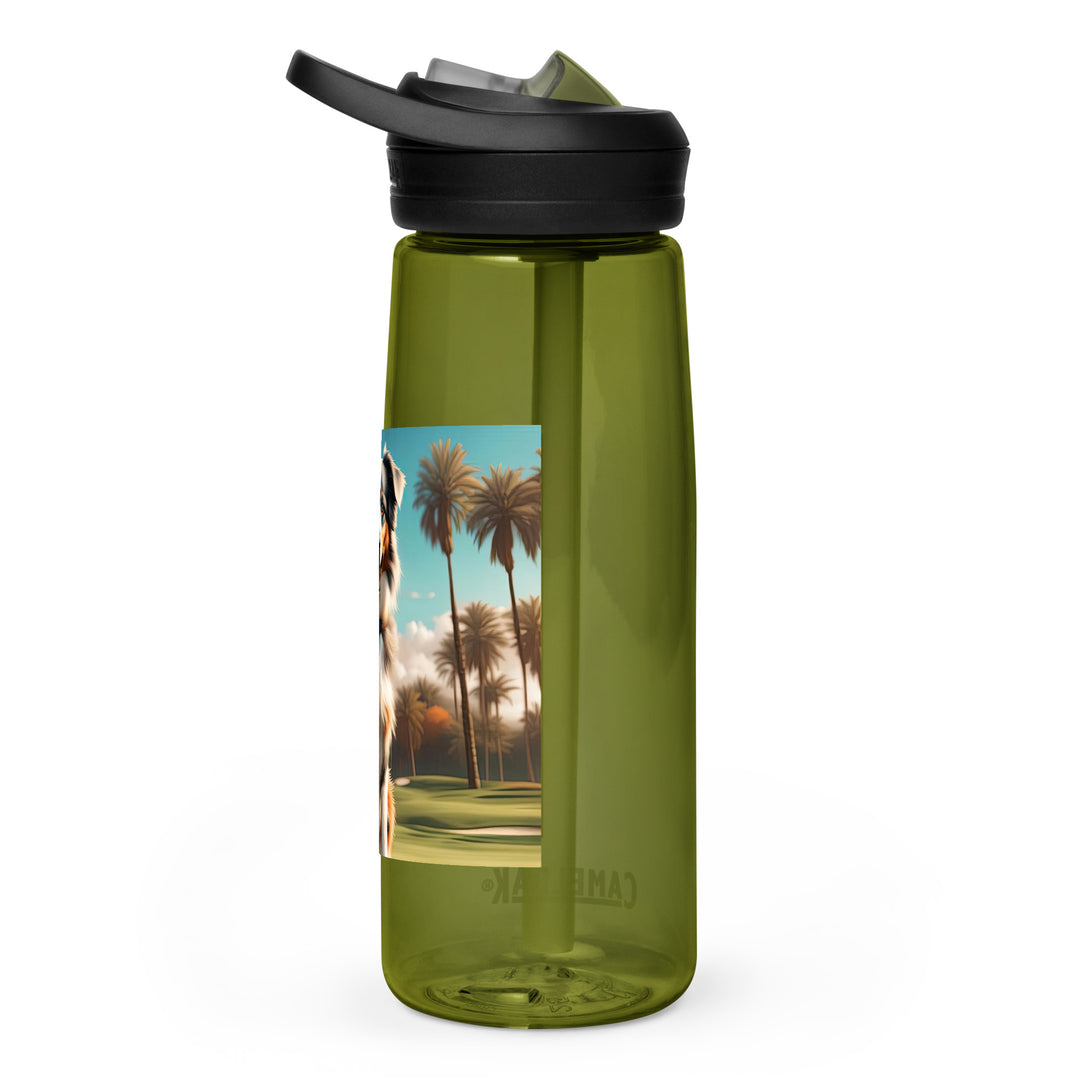 Australian Shepherd Golfer- Sports water bottle v2