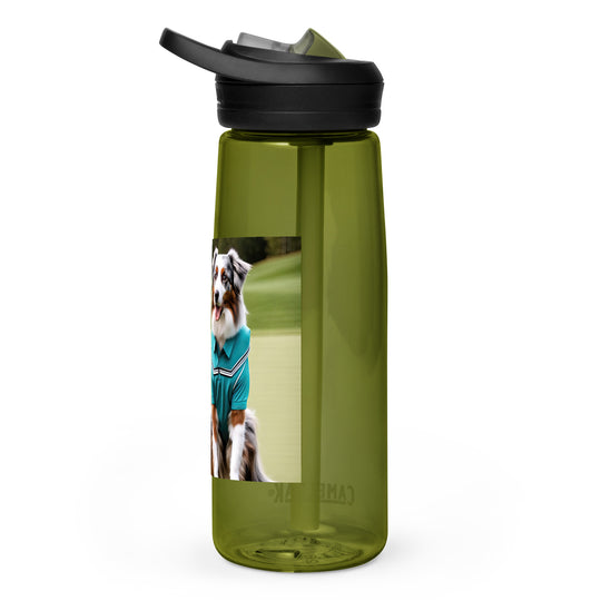 Australian Shepherd Golfer- Sports water bottle v4