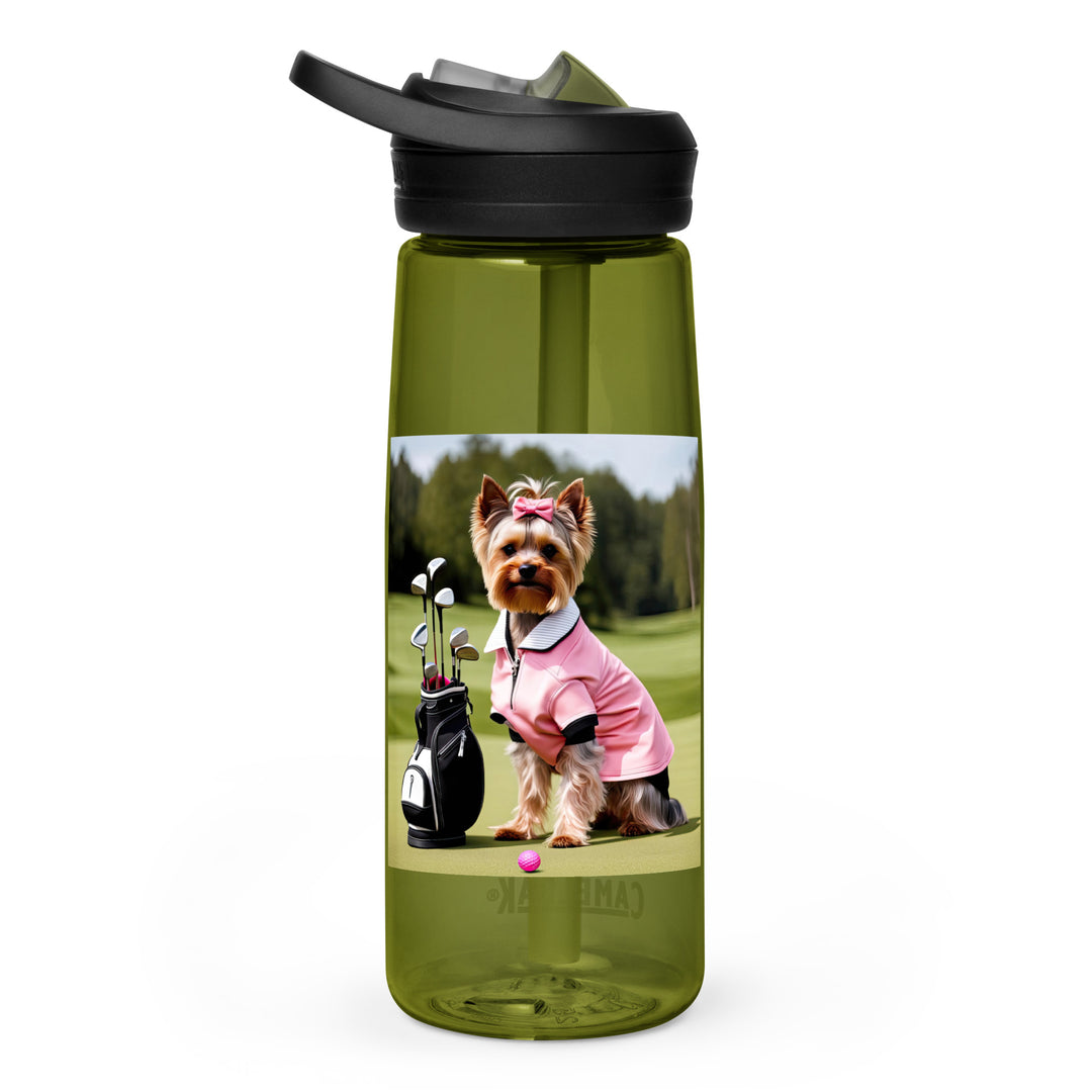 Yorkshire Terrier Golfer- Sports water bottle v2