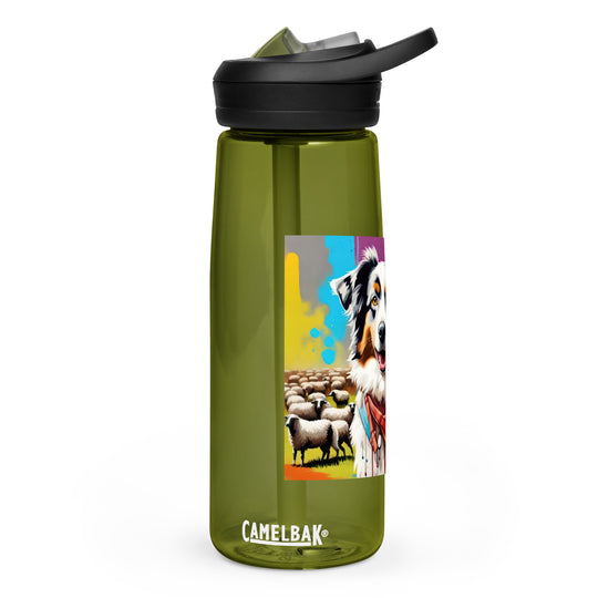 Australian Shepherd- Sports water bottle v3