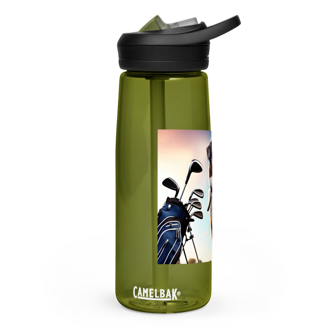 Australian Shepherd Golfer- Sports water bottle