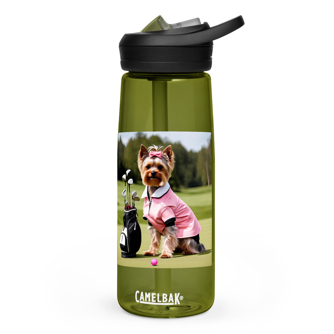 Yorkshire Terrier Golfer- Sports water bottle v2